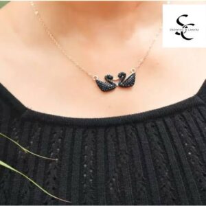 Swarovski Swan double chain